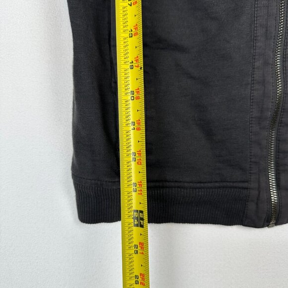 Calvin Klein Knit Sweatshirt Jacket Military Style Mixed Media - Picture 4 of 7